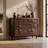Sylvenor Sculpted Solid Wood Sideboard Cabinet SPA211435 - Timberustic Sideboard Cabinet