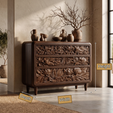 Sylvenor Sculpted Solid Wood Sideboard Cabinet SPA211435 - Timberustic Sideboard Cabinet
