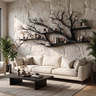 Sylvenroot Handcrafted Solid Wood Tree-Inspired Bookshelf Black - Timberustic Tree-Inspired Bookshelf