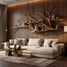 Sylvenroot Handcrafted Solid Wood Tree-Inspired Bookshelf Brown - Timberustic Tree-Inspired Bookshelf