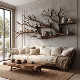 Sylvenroot Handcrafted Solid Wood Tree-Inspired Bookshelf Dark Walnut - Timberustic Tree-Inspired Bookshelf
