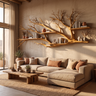 Sylvenroot Handcrafted Solid Wood Tree-Inspired Bookshelf Teak - Timberustic Tree-Inspired Bookshelf