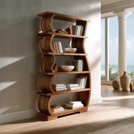 Sylvera Handcrafted Solid Wood Bookshelf - Timberustic Bookshelf