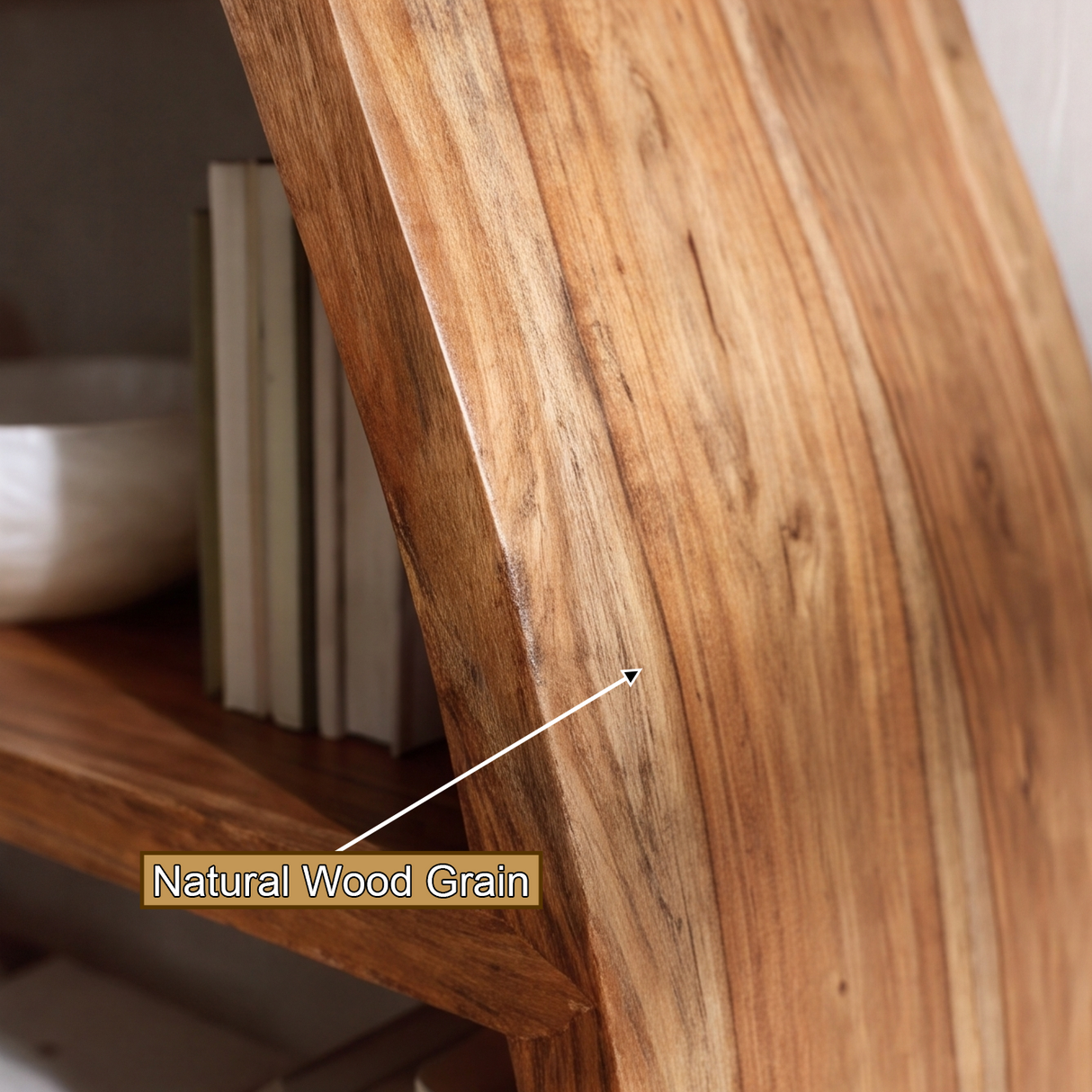 Sylvera Handcrafted Solid Wood Bookshelf