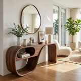 Sylvera Sculpted Solid Wood Console Table - Timberustic Console Table