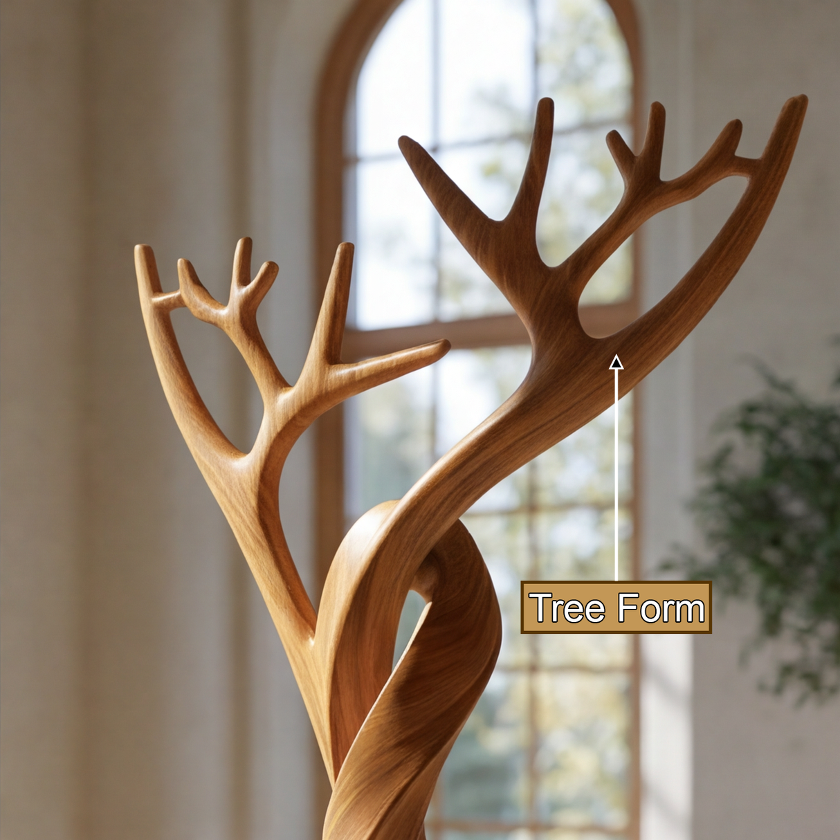 Sylvera Sculpted Solid Wood Tree Coat Rack - Timberustic Tree Coat Rack