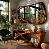 Sylverith Sculpted Wood Console Table - Timberustic Console Table