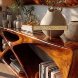 Sylverith Sculpted Wood Console Table - Timberustic Console Table
