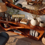 Sylverith Sculpted Wood Console Table - Timberustic Console Table