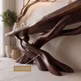 Sylveroak Sculpted Solid Wood Console Table