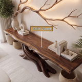 Sylveroak Sculpted Solid Wood Console Table
