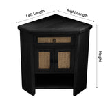 Tava Rattan-Front Corner Bathroom Vanity