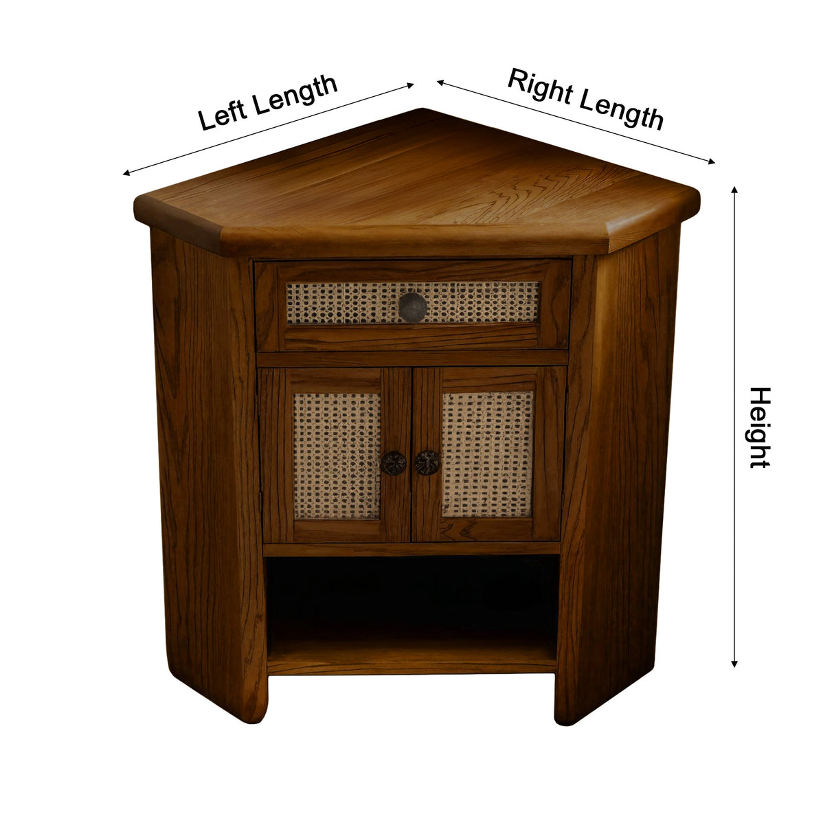 Tava Rattan-Front Corner Bathroom Vanity