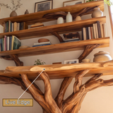 Tavren Sculpted Solid Wood Console Table with Shelves - Timberustic Console Table with Shelves
