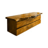 Velmora Live Edge Solid Wood Floating Bathroom Vanity with Drawers Teak - Timberustic Floating Bathroom Vanity With Drawers