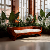 Terran Shore Handcrafted Solid Wood Sofa