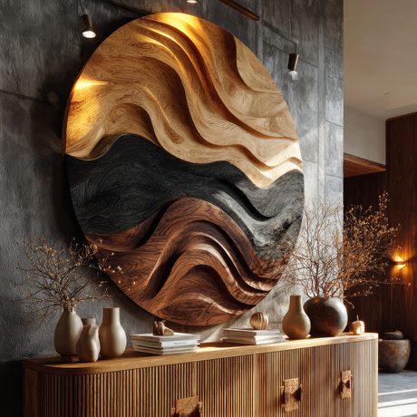 Terranova Handcrafted Solid Wood Layered Landscape Wall Art - Timberustic Wall Art