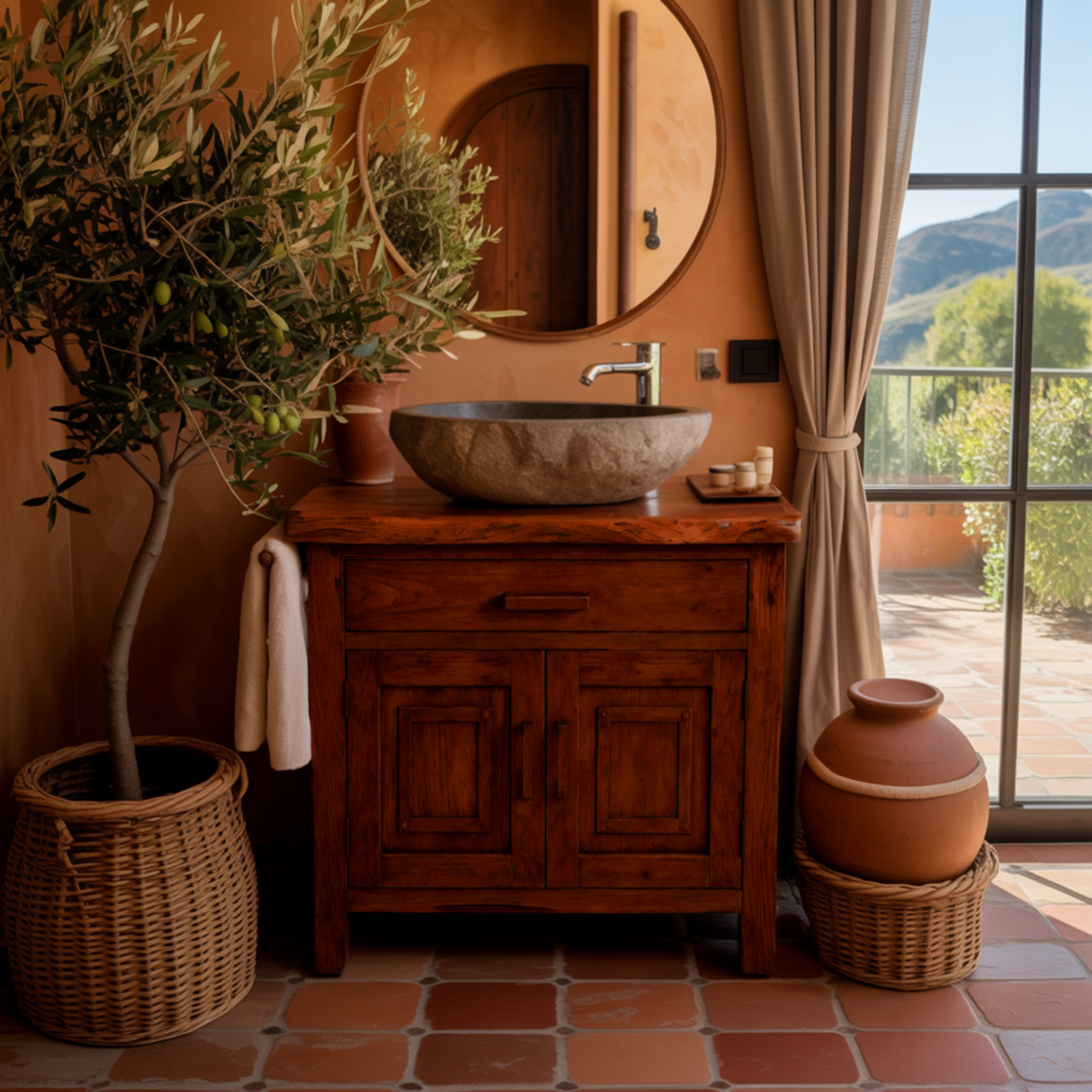 Terranova Natural Wood Bathroom Vanity