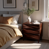 Terrawave Solid Wood Handcrafted Bedside Table