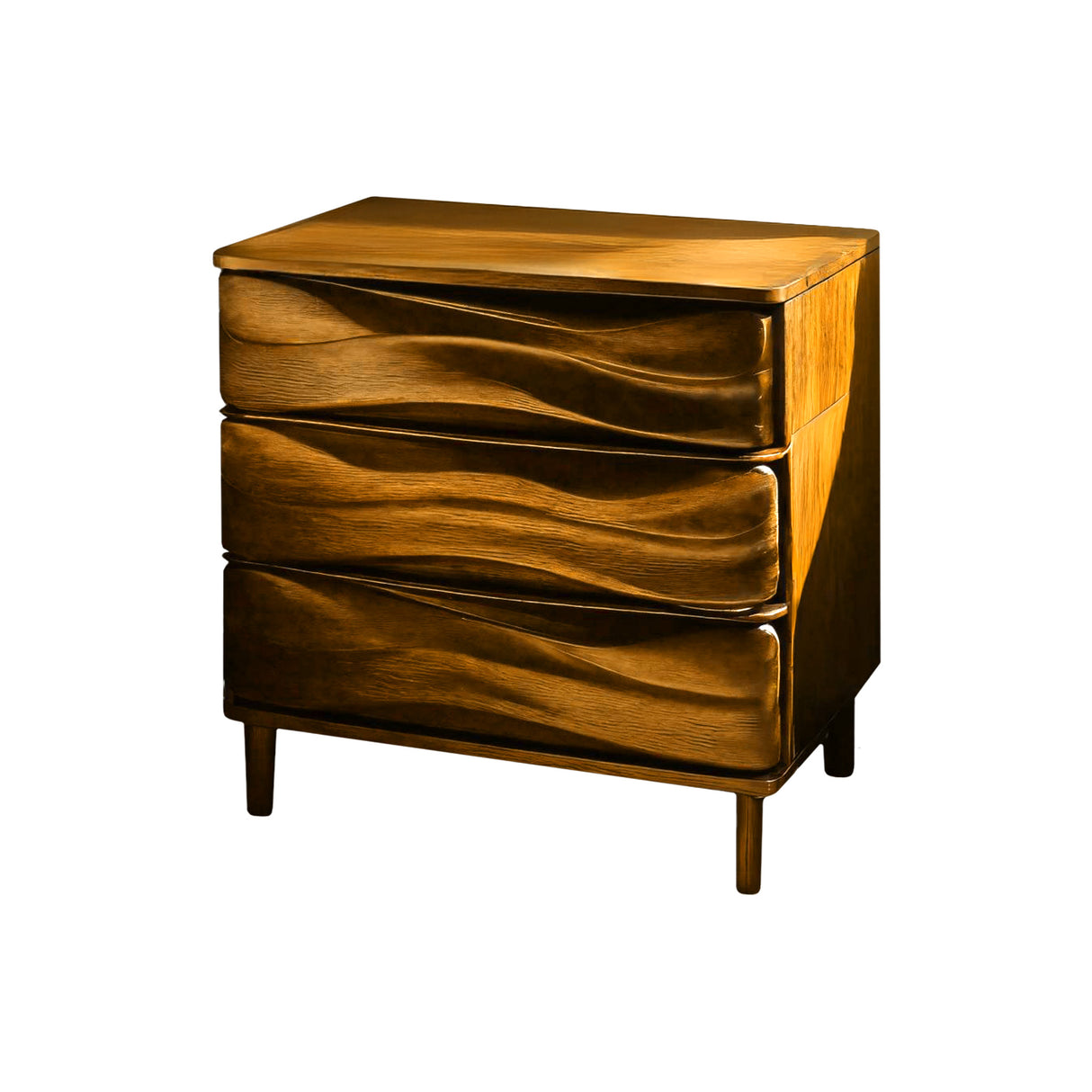 Terrawave Solid Wood Handcrafted Bedside Table