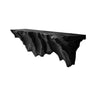 Thalen Sculpted Solid Wood Mountain Floating Shelf Black - Timberustic Floating Shelf