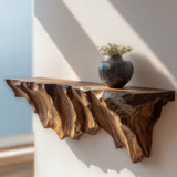 Thalen Sculpted Solid Wood Mountain Floating Shelf - Timberustic Floating Shelf