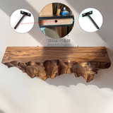 Thalen Sculpted Solid Wood Mountain Floating Shelf - Timberustic Floating Shelf