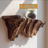 Thalen Sculpted Solid Wood Mountain Floating Shelf - Timberustic Floating Shelf