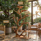 Thalewood Handcrafted Tree Branch Parrot Stand SPA325782 - Timberustic Tree Branch Parrot Stand
