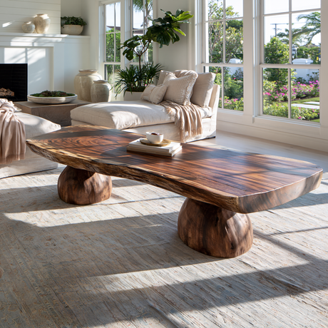 Thalewood Live Edge Solid Wood Coffee Table - Timberustic Coffee Table