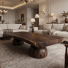 Thalewood Live Edge Solid Wood Coffee Table Dark Walnut - Timberustic Coffee Table