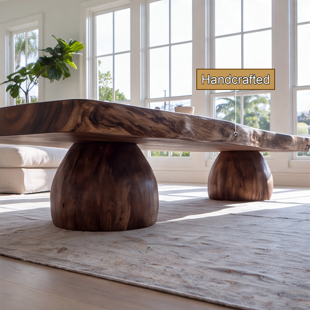 Thalewood Live Edge Solid Wood Coffee Table - Timberustic Coffee Table