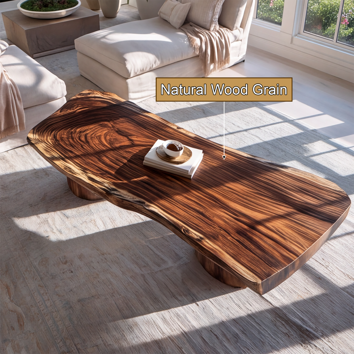 Thalewood Live Edge Solid Wood Coffee Table - Timberustic Coffee Table