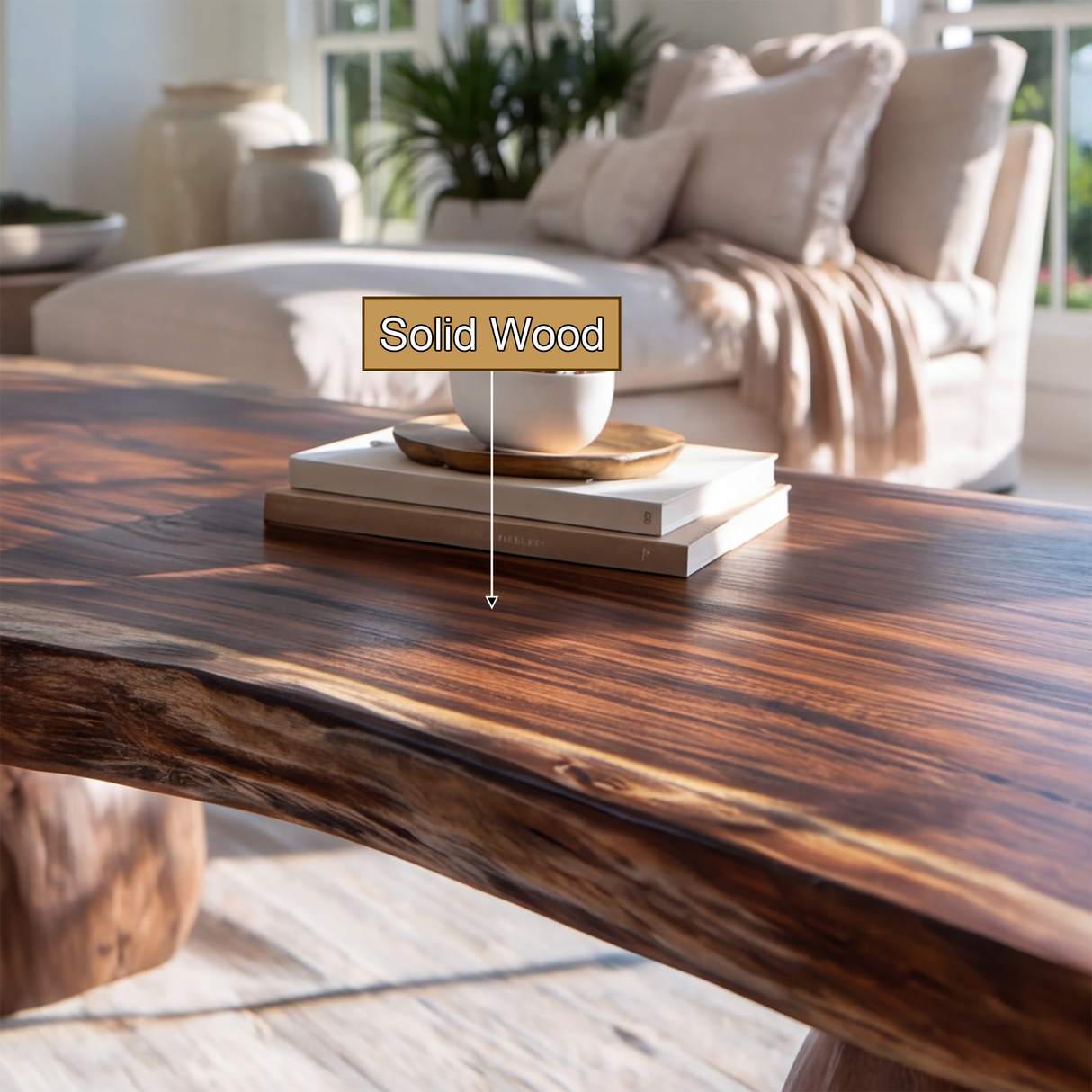 Thalewood Live Edge Solid Wood Coffee Table - Timberustic Coffee Table