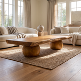 Thalewood Live Edge Solid Wood Coffee Table Teak - Timberustic Coffee Table