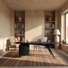 Thalmere Solid Wood Desk with Drawers Black - Timberustic Desk With Drawers
