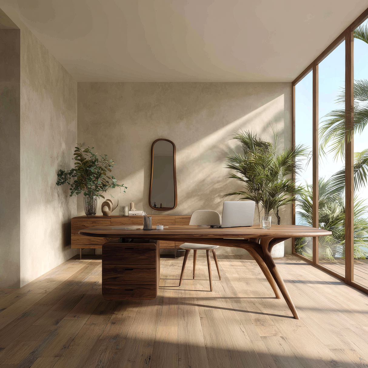 Thalmere Solid Wood Desk with Drawers - Timberustic Desk With Drawers