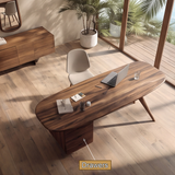 Thalmere Solid Wood Desk with Drawers - Timberustic Desk With Drawers