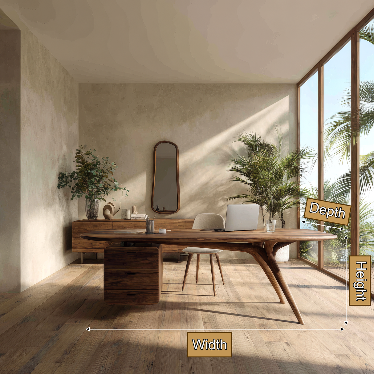 Thalmere Solid Wood Desk with Drawers - Timberustic Desk With Drawers
