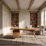 Thalmere Solid Wood Desk with Drawers Teak - Timberustic Desk With Drawers
