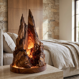 Thalmora Sculpted Mountain Table Lamp Brown - Timberustic Table Lamp