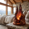 Thalmora Sculpted Mountain Table Lamp Mahogany - Timberustic Table Lamp