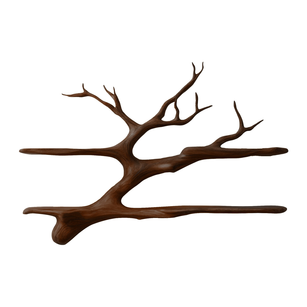 Thalmyr Handcrafted Solid Wood Floating Tree Bookshelf