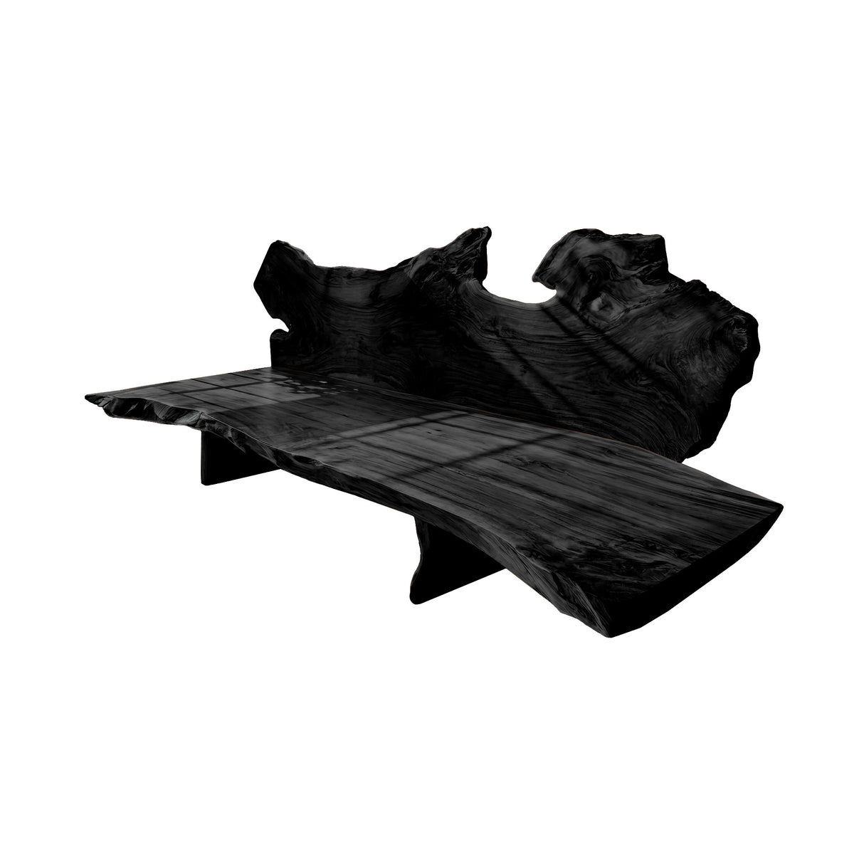 Thalnor Organic Live Edge Wood Sofa Black - Timberustic Sofa