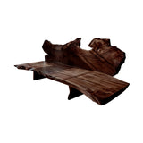Thalnor Organic Live Edge Wood Sofa Dark Walnut - Timberustic Sofa