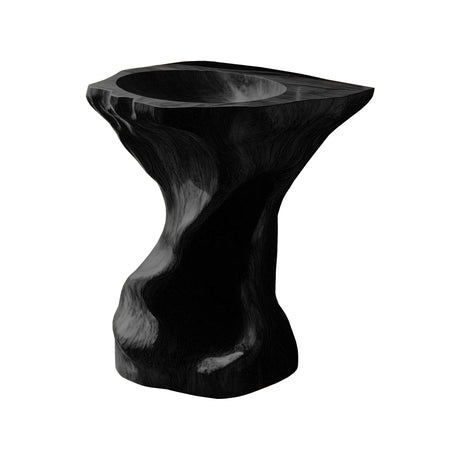 Thalor Sculpted Solid Wood Pedestal Sink Black - Timberustic Pedestal Sink