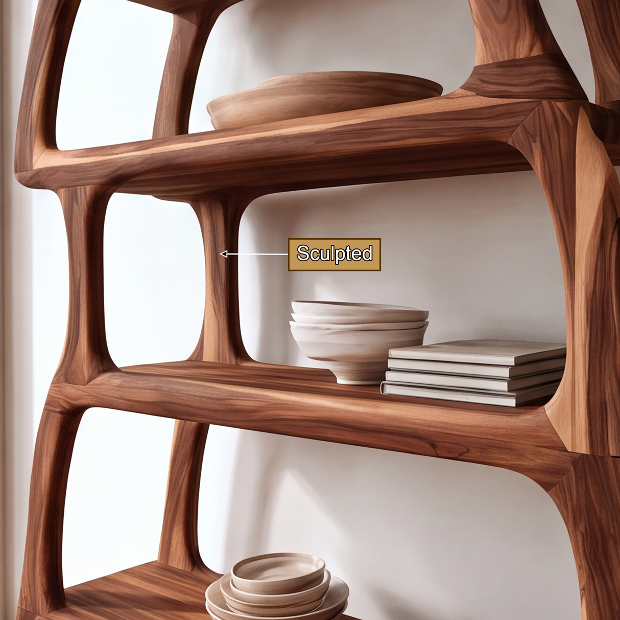 Thaloren Handcrafted Solid Wood Bookshelf SPA929423 - Timberustic Bookshelf