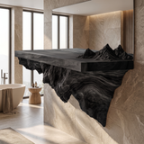 Thaloren Handcrafted Solid Wood Mountain Floating Shelf - Timberustic Floating Shelf