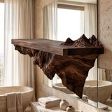 Thaloren Handcrafted Solid Wood Mountain Floating Shelf - Timberustic Floating Shelf