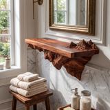 Thaloren Handcrafted Solid Wood Mountain Floating Shelf - Timberustic Floating Shelf